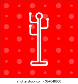Web line icon. Rack, hanger.