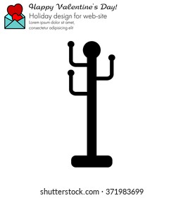 Web line icon. Rack, hanger.