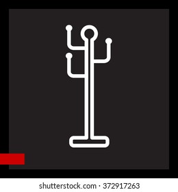 Web line icon. Rack, hanger.