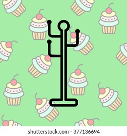 Web line icon. Rack, hanger.