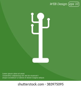 Web line icon. Rack, hanger.