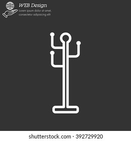 Web line icon. Rack, hanger.