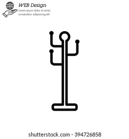 Web line icon. Rack, hanger.