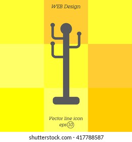 Web line icon. Rack, hanger.