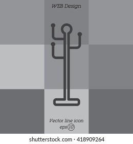 Web line icon. Rack, hanger.