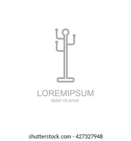 Web line icon. Rack, hanger.