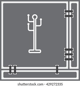 Web line icon. Rack, hanger.