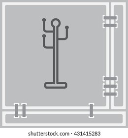 Web line icon. Rack, hanger.