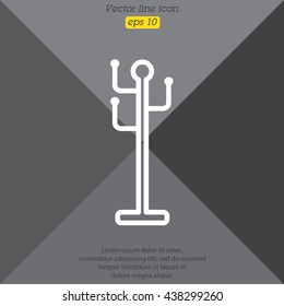 Web line icon. Rack, hanger.