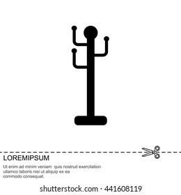 Web line icon. Rack, hanger.