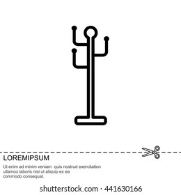Web line icon. Rack, hanger.