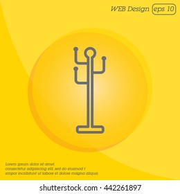 Web line icon. Rack, hanger.
