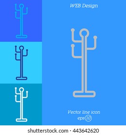 Web line icon. Rack, hanger.