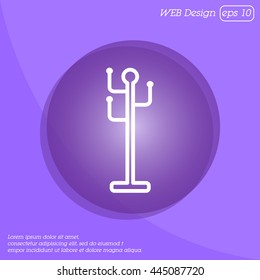 Web line icon. Rack, hanger.