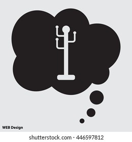 Web line icon. Rack, hanger.