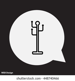 Web line icon. Rack, hanger.