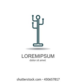 Web line icon. Rack, hanger.