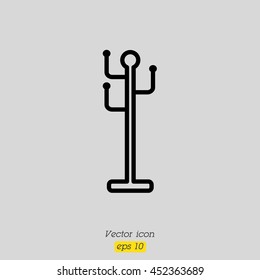 Web line icon. Rack, hanger.