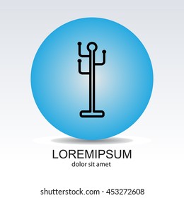Web line icon. Rack, hanger.