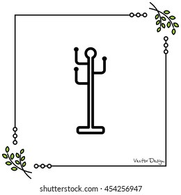 Web line icon. Rack, hanger.