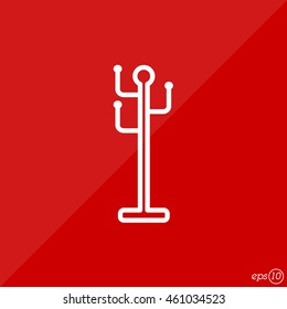 Web line icon. Rack, hanger.