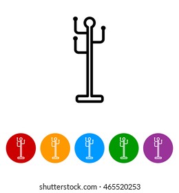 Web line icon. Rack, hanger.