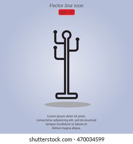 Web line icon. Rack, hanger.