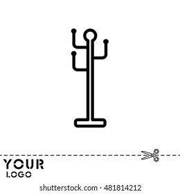Web line icon. Rack, hanger.