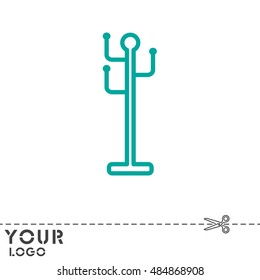 Web line icon. Rack, hanger.