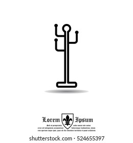 Web line icon. Rack, hanger.