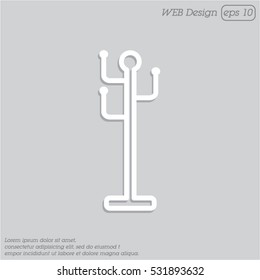 Web line icon. Rack, hanger.