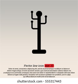 Web line icon. Rack, hanger.