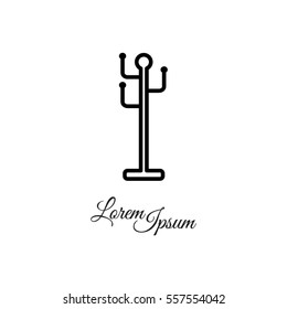 Web line icon. Rack, hanger.