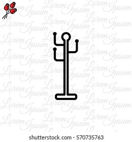 Web line icon. Rack, hanger.