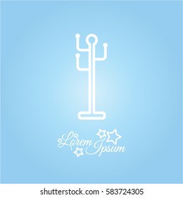 Web line icon. Rack, hanger.