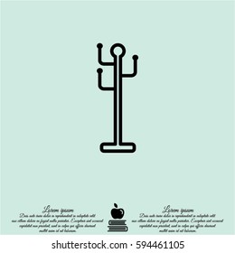 Web line icon. Rack, hanger.
