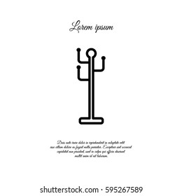 Web line icon. Rack, hanger.