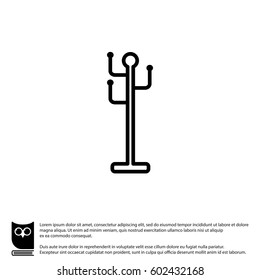 Web line icon. Rack, hanger.