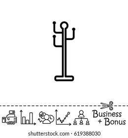 Web line icon. Rack, hanger.
