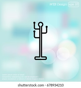 Web line icon. Rack, hanger.