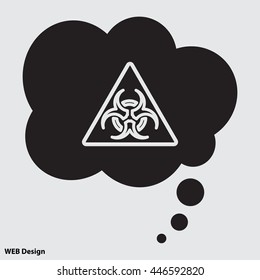 Web line icon. Radiation hazard