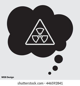 Web line icon. Radiation hazard