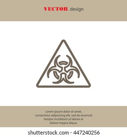 Web line icon. Radiation hazard