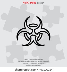 Web line icon. Radiation hazard, biohazard