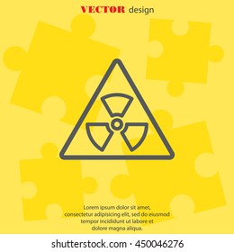 Web line icon. Radiation hazard