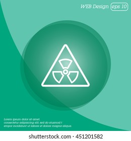 Web line icon. Radiation hazard