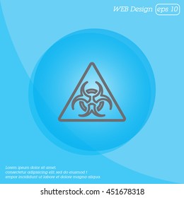 Web line icon. Radiation hazard