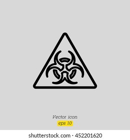 Web line icon. Radiation hazard