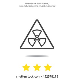 Web line icon. Radiation hazard