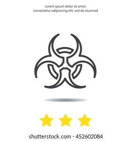 Web line icon. Radiation hazard, biohazard